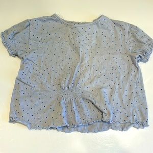 Zara Baby shot sleeved shirt blue and gray 18-24mos